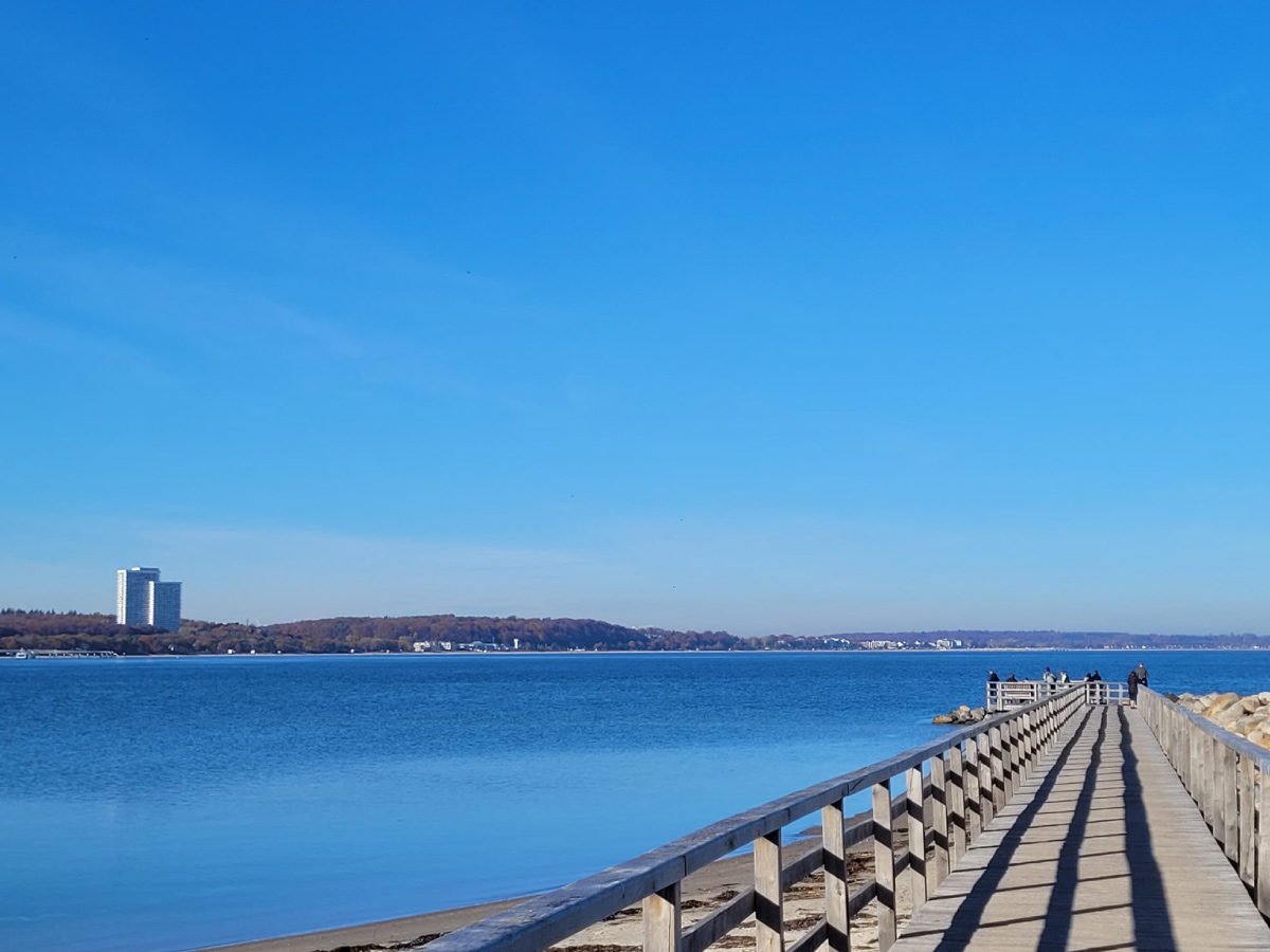 Blick auf die Lübecker Bucht von der Niendorfer Promenade aus